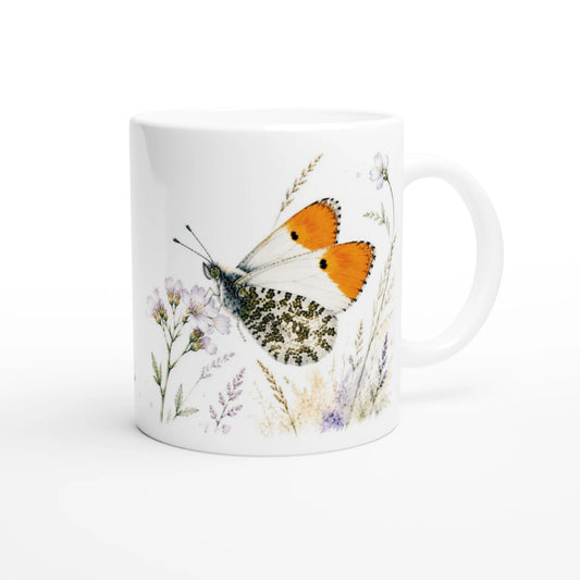 Leoparden Tasse 330 ml mit ruhender Leopardin, zwei spielenden Jungtieren und sanft aquarellierter Savannenlandschaft