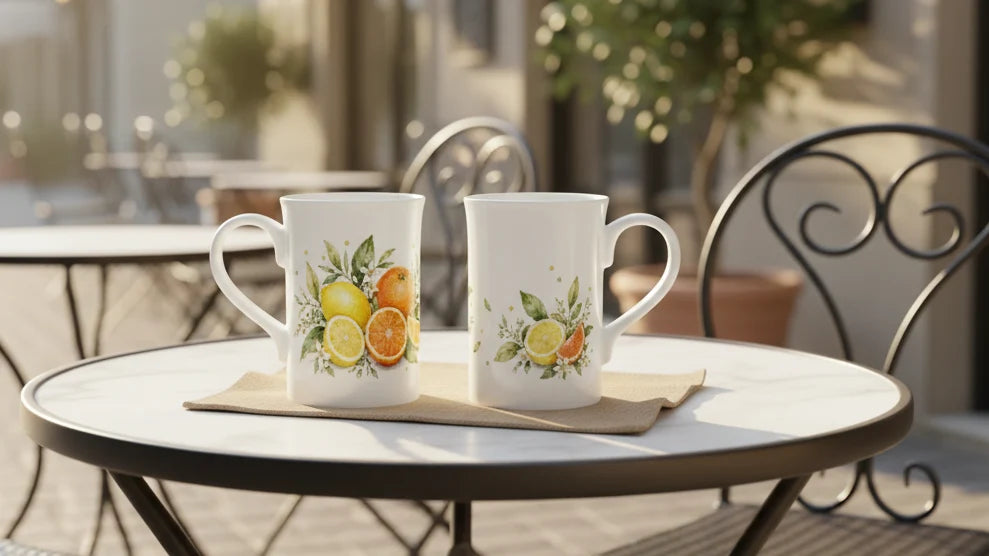 Neue Porzellantassen – inspiriert von zarten Aquarellen des Südens