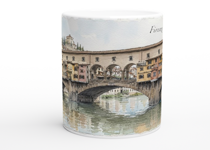 Florence Mug 0.33 l – Ponte Vecchio in Watercolor Style