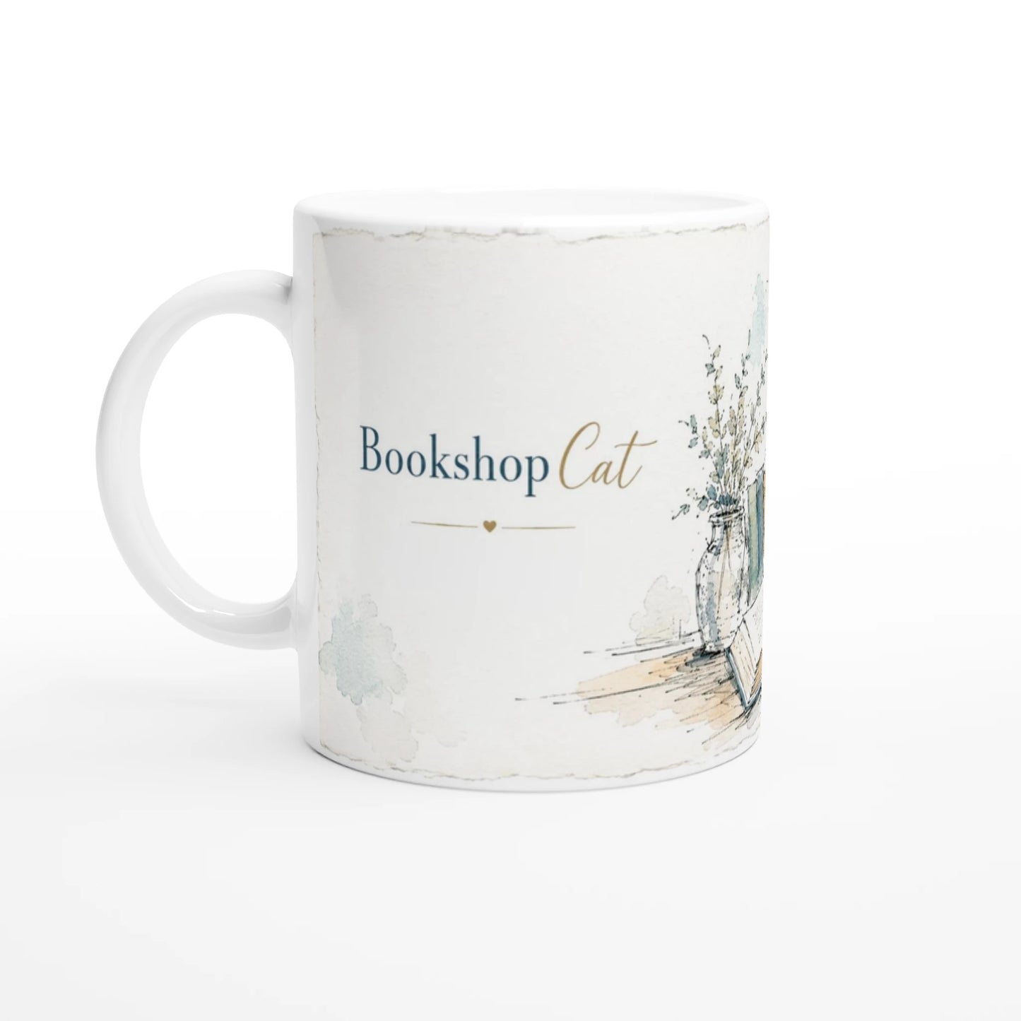 Buchladen Katze als ruhiges Fine Art Motiv fuer Leser und Katzenfreunde