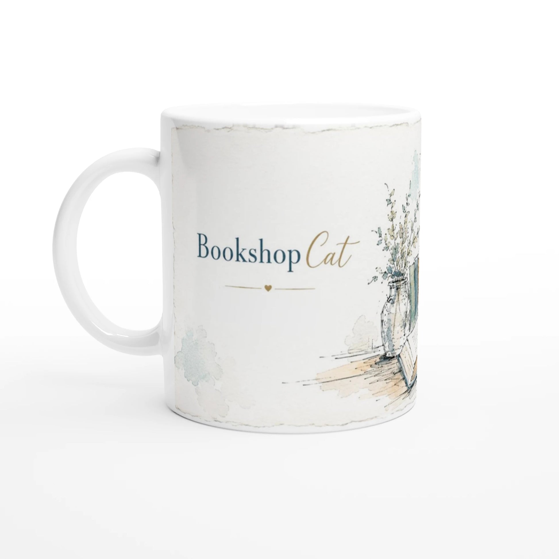 Buchladen Katze als ruhiges Fine Art Motiv fuer Leser und Katzenfreunde