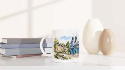 Clausthal Zellerfeld Keramiktasse als Geschenk fuer Harzliebhaber, Heimatverbundene, Reisende und Freunde historischer Ortsillustrationen