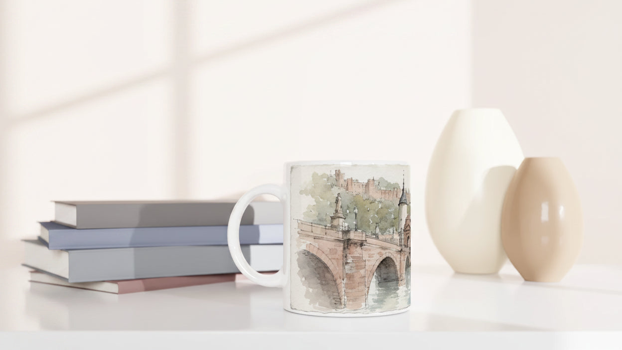 Heidelberg Tasse in ruhigem Ambiente als Geschenk für Reisende und Heidelberg-Fans