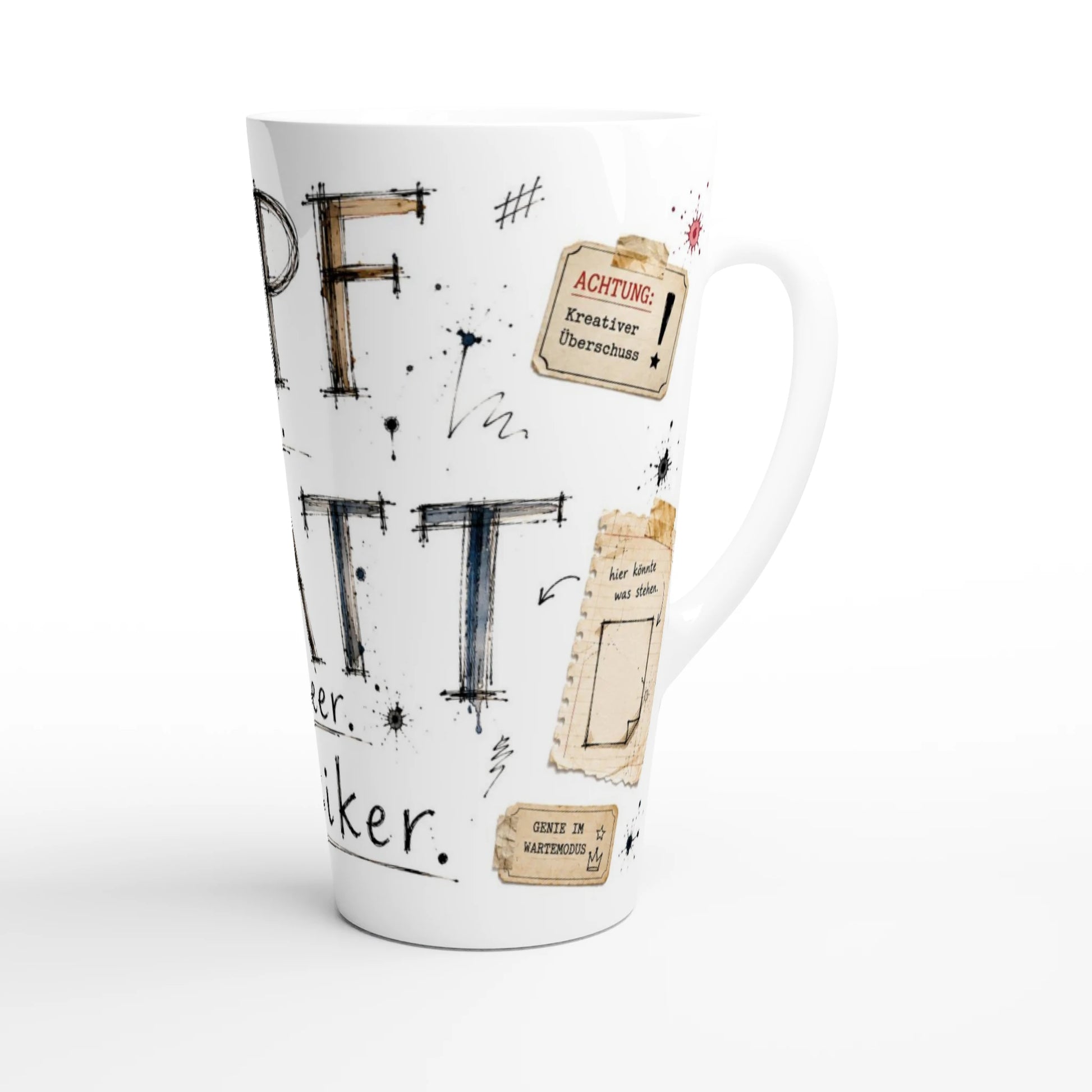 Design für Künstler, Schreiber und kreative Köpfe mit humorvoller Botschaft