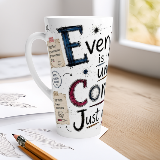 Statement Illustration mit Selbstironie über Planung, Alltag und kreatives Chaos