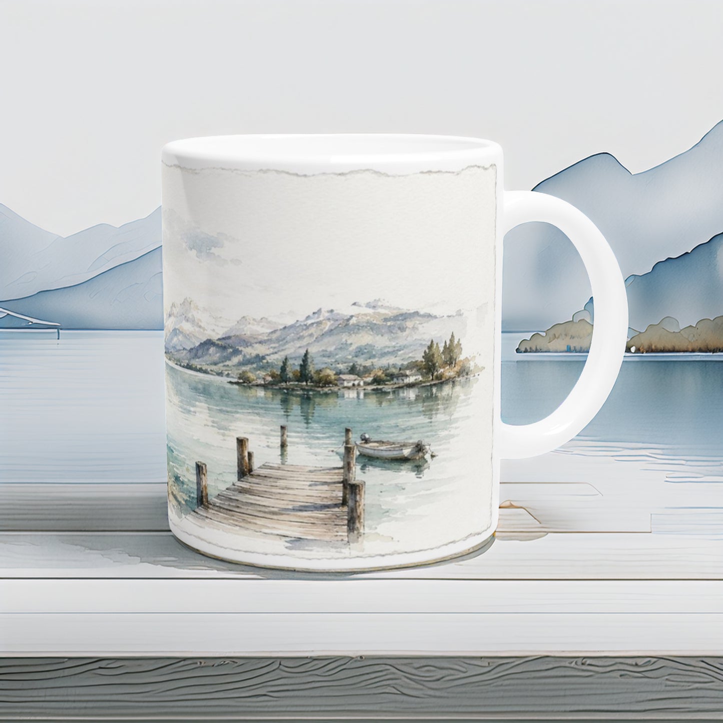 Mano et Arte Lac d’Annecy Tasse 330 ml mit französischem Landschaftsmotiv.