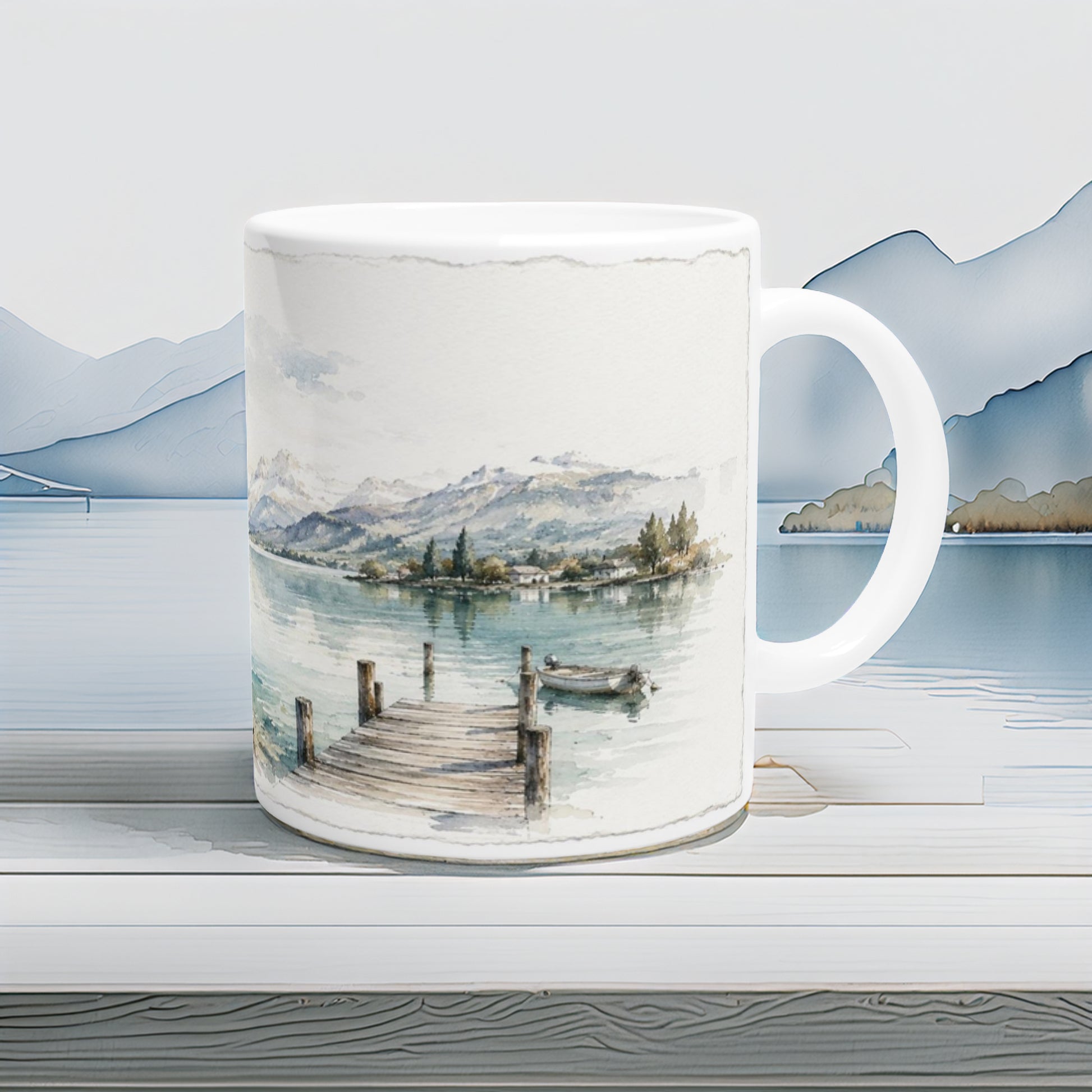 Mano et Arte Lac d’Annecy Tasse 330 ml mit französischem Landschaftsmotiv.