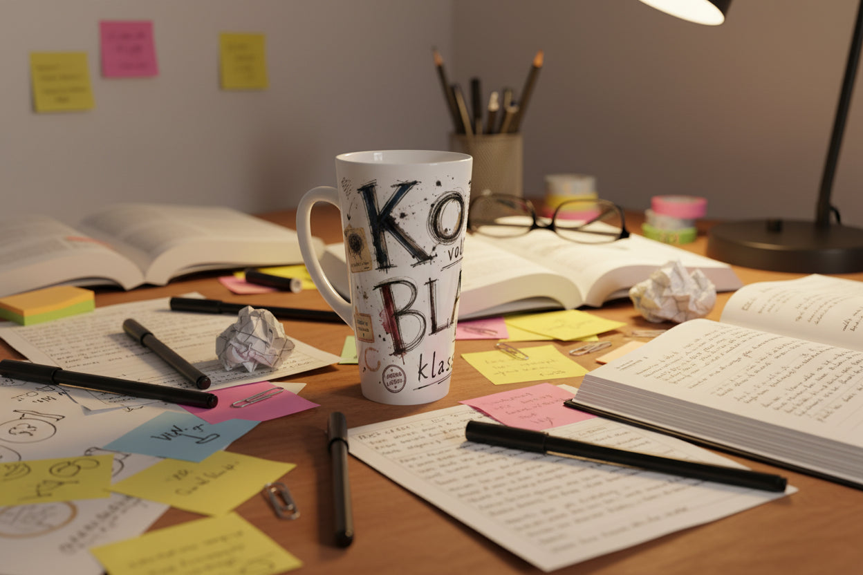 Humorvolle Gestaltung für kreative Menschen mit vielen Ideen und Projekten