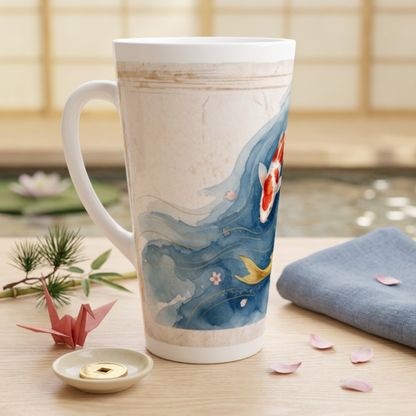 Koi Tasse als Geschenkidee für Japanliebhaber mit asiatischer Kunst und ruhigem Wasser Motiv