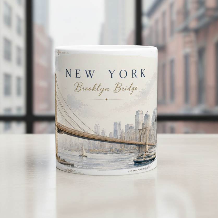 New York Brooklyn Bridge Tasse