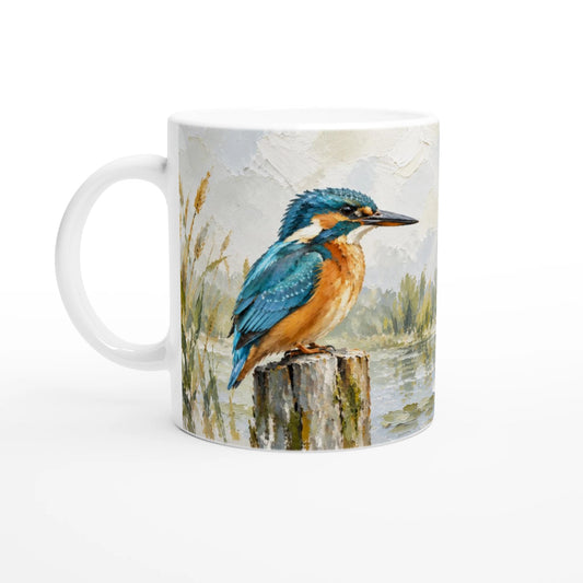 Eisvogel Tasse 330 ml – Keramiktasse mit malerischem Naturmotiv