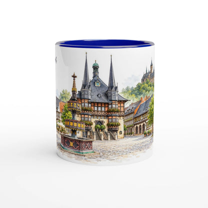 Wernigerode Keramiktasse als Geschenkidee für Harzliebhaber, Eisenbahnfreunde, Heimatverbundene und Fans historischer Fachwerkstädte