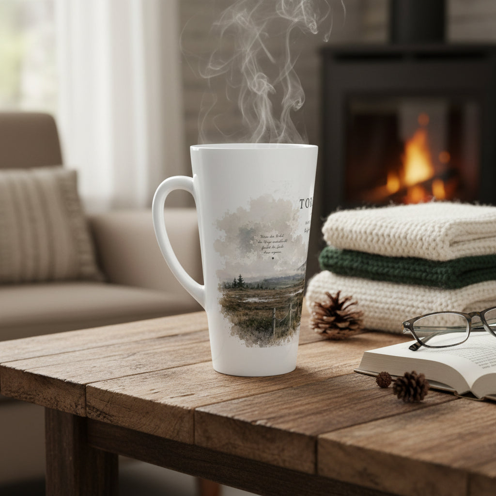 Torfhaus Latte Tasse 440 ml – Harz Landschaft & Brockenblick
