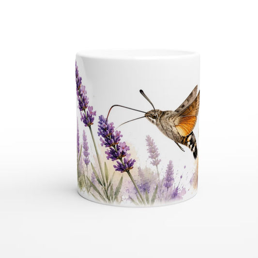 Lavendel Tasse 330 ml mit Taubenschwänzchen – Botanisches Aquarellmotiv