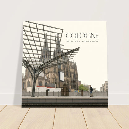 Köln Wanddekoration mit Kölner Dom, Hauptbahnhof und moderner typografischer Gestaltung