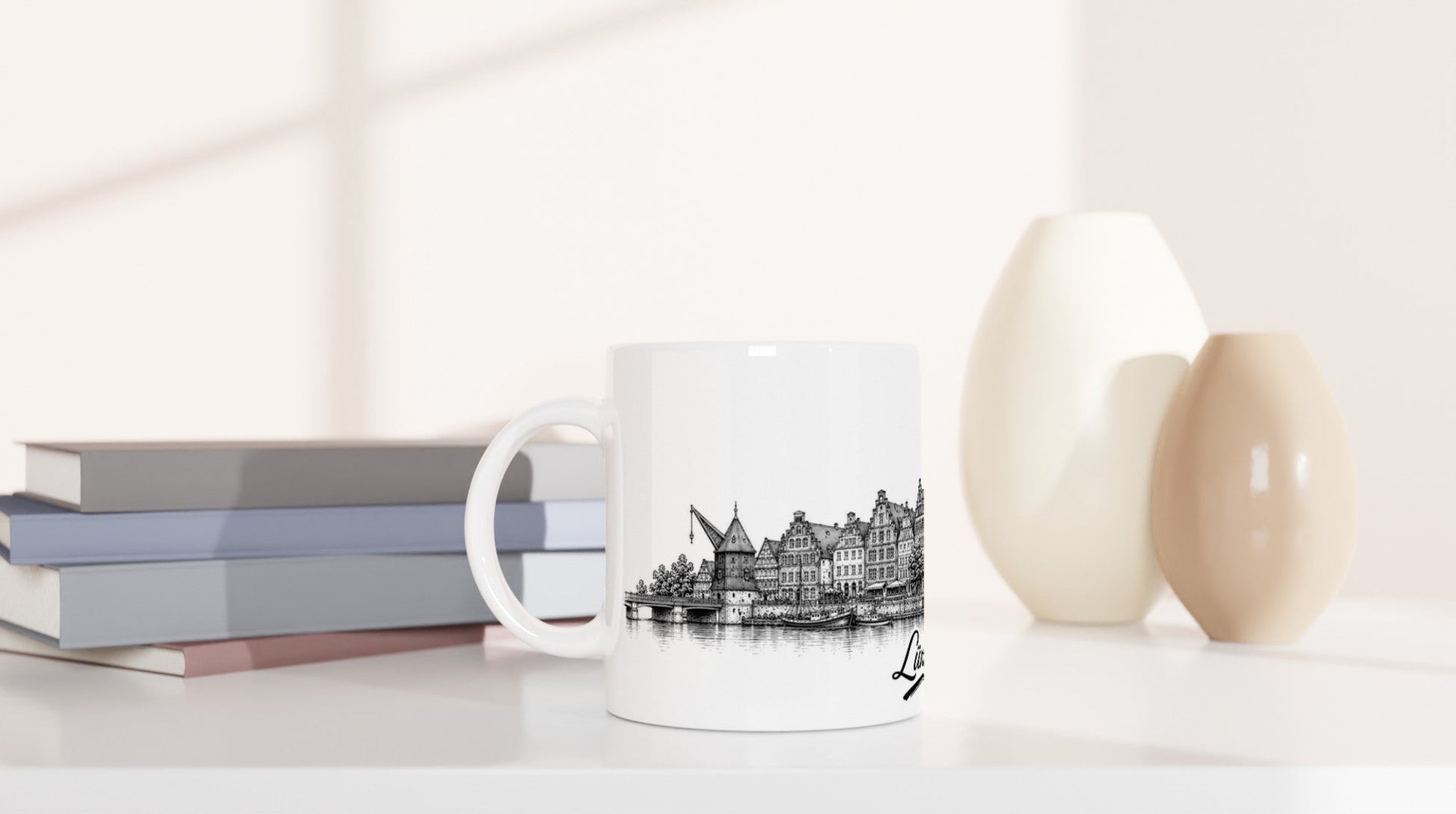 Lüneburg Souvenir Tasse für Liebhaber norddeutscher Altstädte und Architektur.