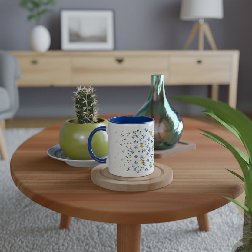 Detailansicht einer mediterranen Zitronen Keramiktasse