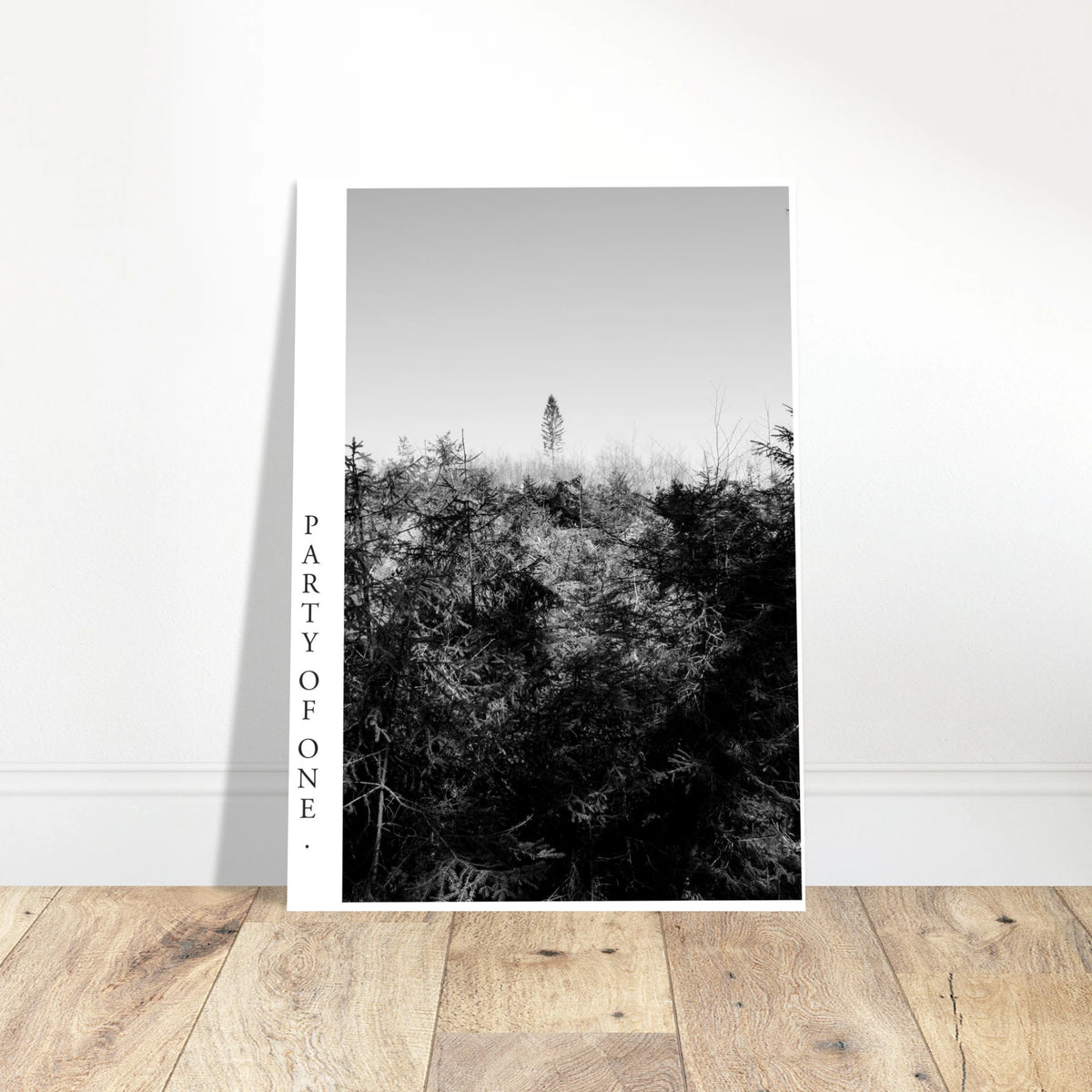 Fine Art Kunstdruck PARTY OF ONE im 12-Farb-Giclée-Druckverfahren mit differenzierten Grautönen, tiefem Schwarz und glatter matter Papieroberfläche