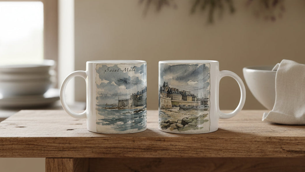 Saint-Malo Tasse als Geschenkidee für Bretagne-Reisende, Frankreichliebhaber und Freunde historischer Küstenstädte