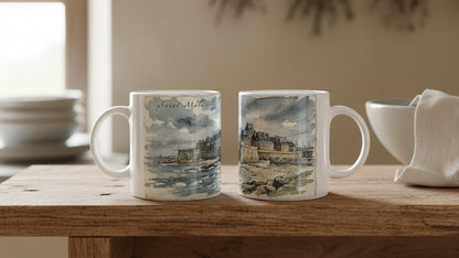 Saint-Malo Tasse als Geschenkidee für Bretagne-Reisende, Frankreichliebhaber und Freunde historischer Küstenstädte