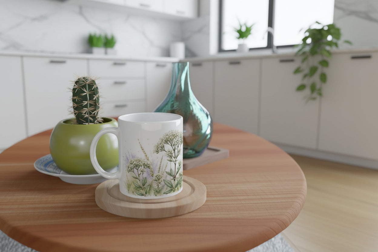 Schmetterlingsmotiv mit Wildblumen und natürlicher Wiesenstimmung