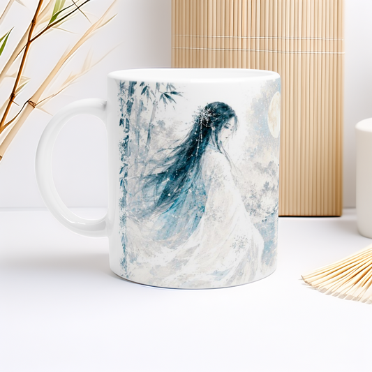 Japanische Folklore Kunst mit Yuki-Onna Motiv