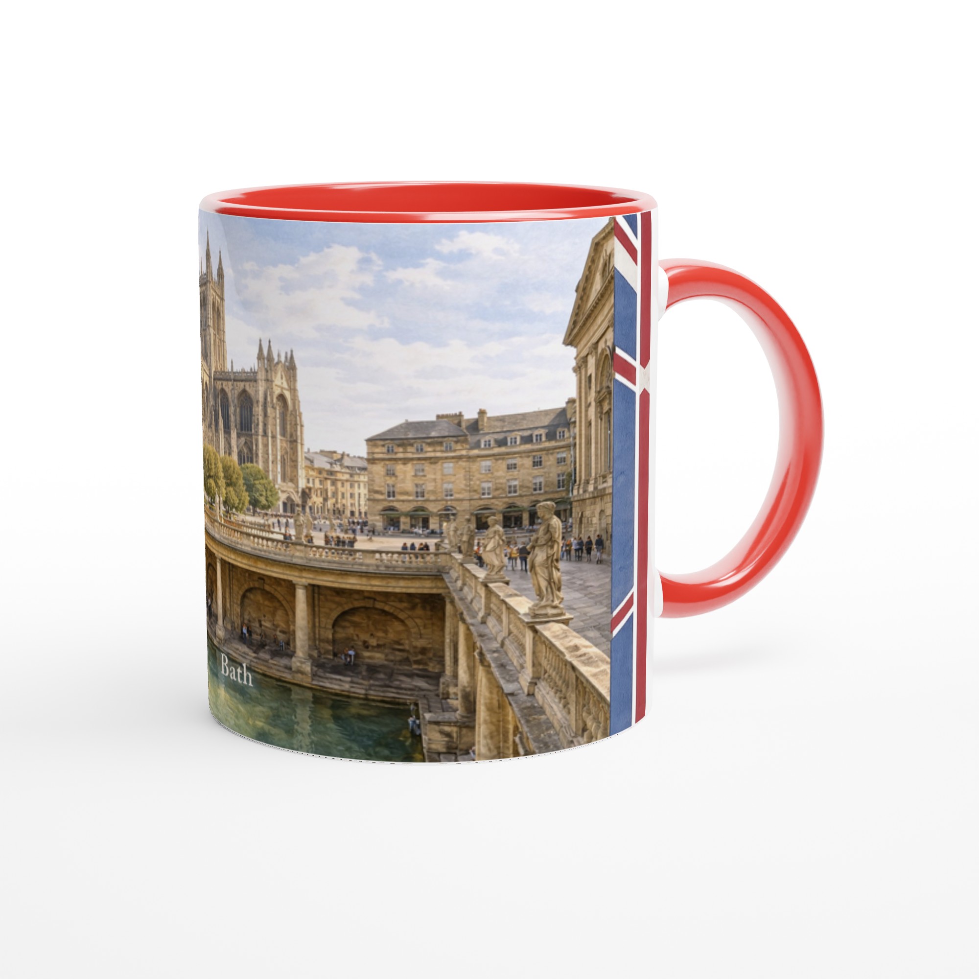 York Aquarell Tasse 330 ml aus der Serie English City Portraits mit Stadtmauer, Altstadt, York Minster und dezenten England-Flaggenelementen York Aquarell Tasse 330 ml aus der Serie English City Portraits mit Stadtmauer, Altstadt, York Minster und dezenten England-Flaggenelementen