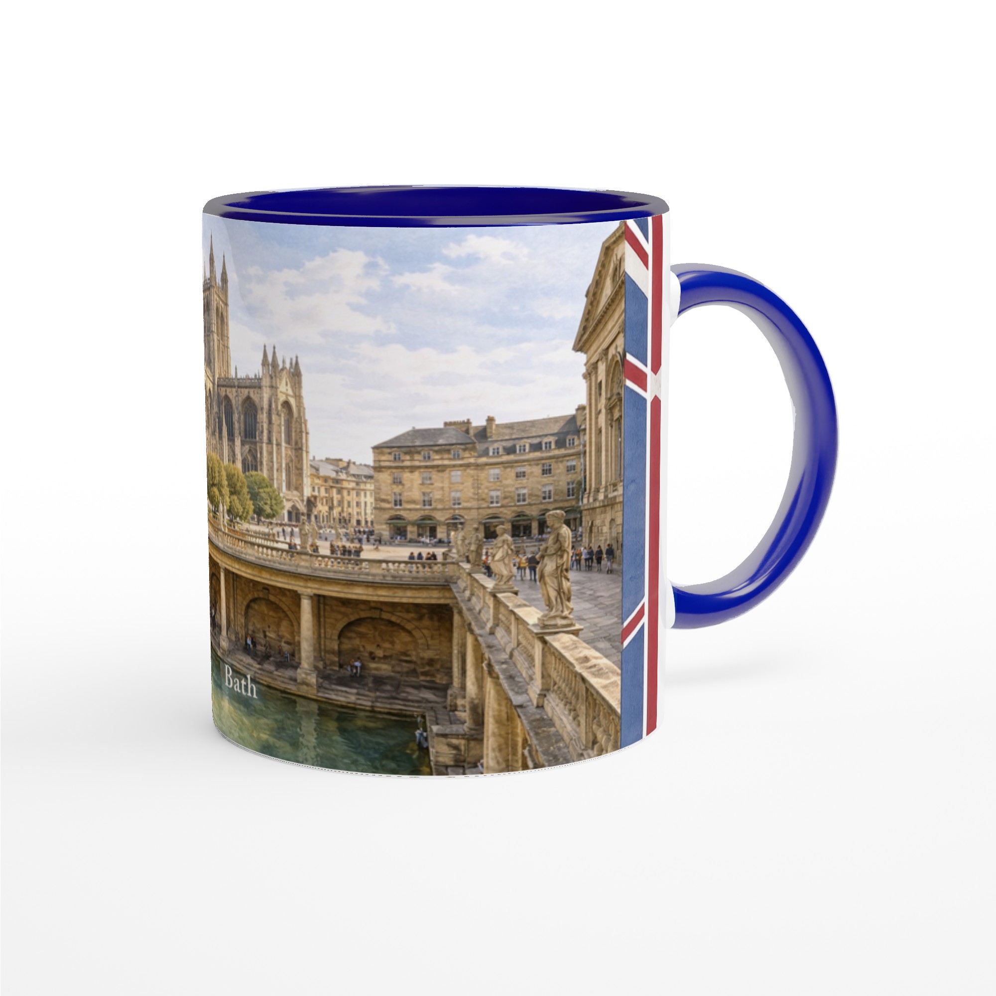 York Aquarell Tasse 330 ml aus der Serie English City Portraits mit Stadtmauer, Altstadt, York Minster und dezenten England-Flaggenelementen York Aquarell Tasse 330 ml aus der Serie English City Portraits mit Stadtmauer, Altstadt, York Minster und dezenten England-Flaggenelementen