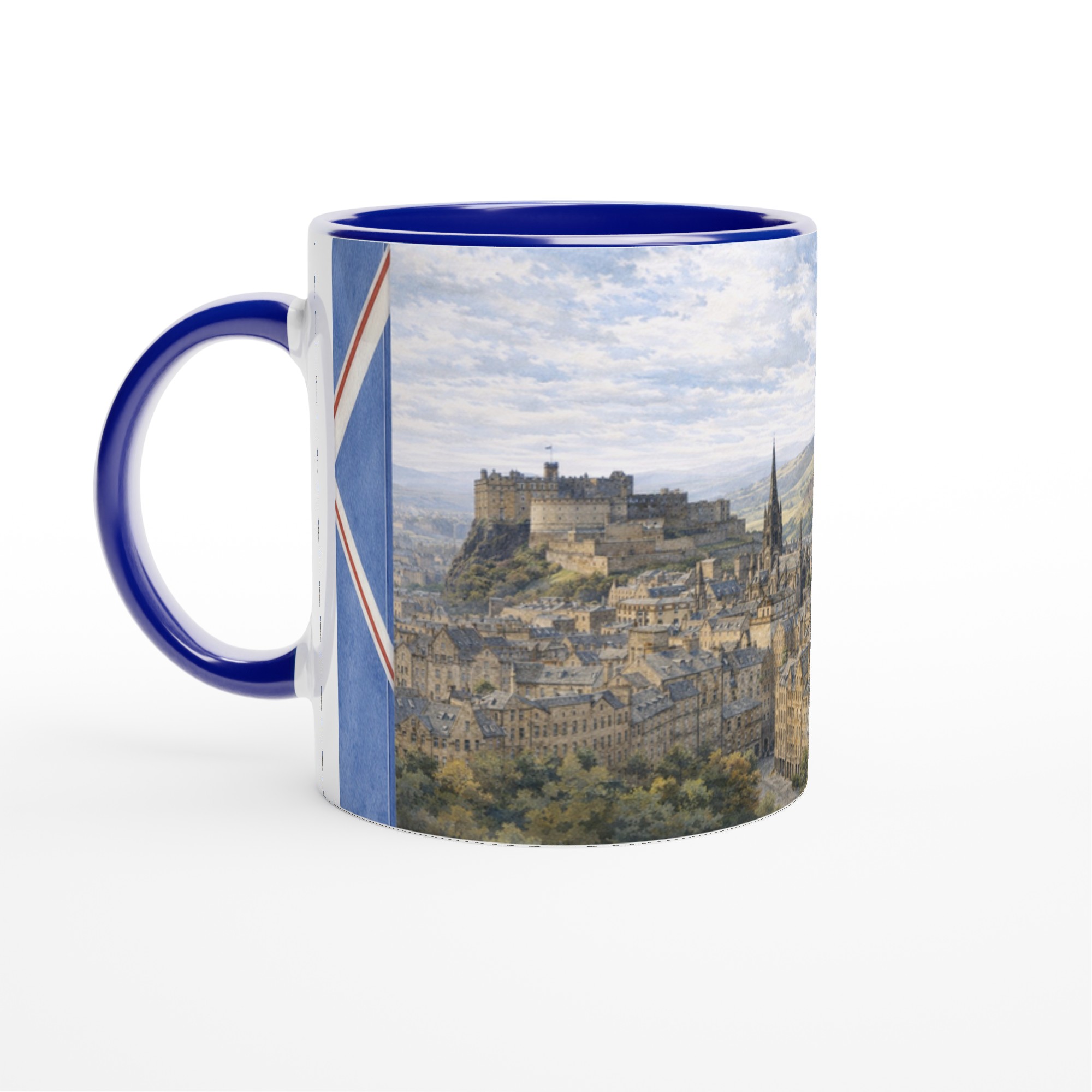 Edinburgh Aquarell Tasse 330 ml aus der Serie British City Portraits mit Castle, Altstadt, Kirchtürmen, Hügeln und dezenten schottischen Flaggenelementen Edinburgh Aquarell Tasse 330 ml aus der Serie British City Portraits mit Castle, Altstadt, Kirchtürmen, Hügeln und dezenten schottischen Flaggenelementen