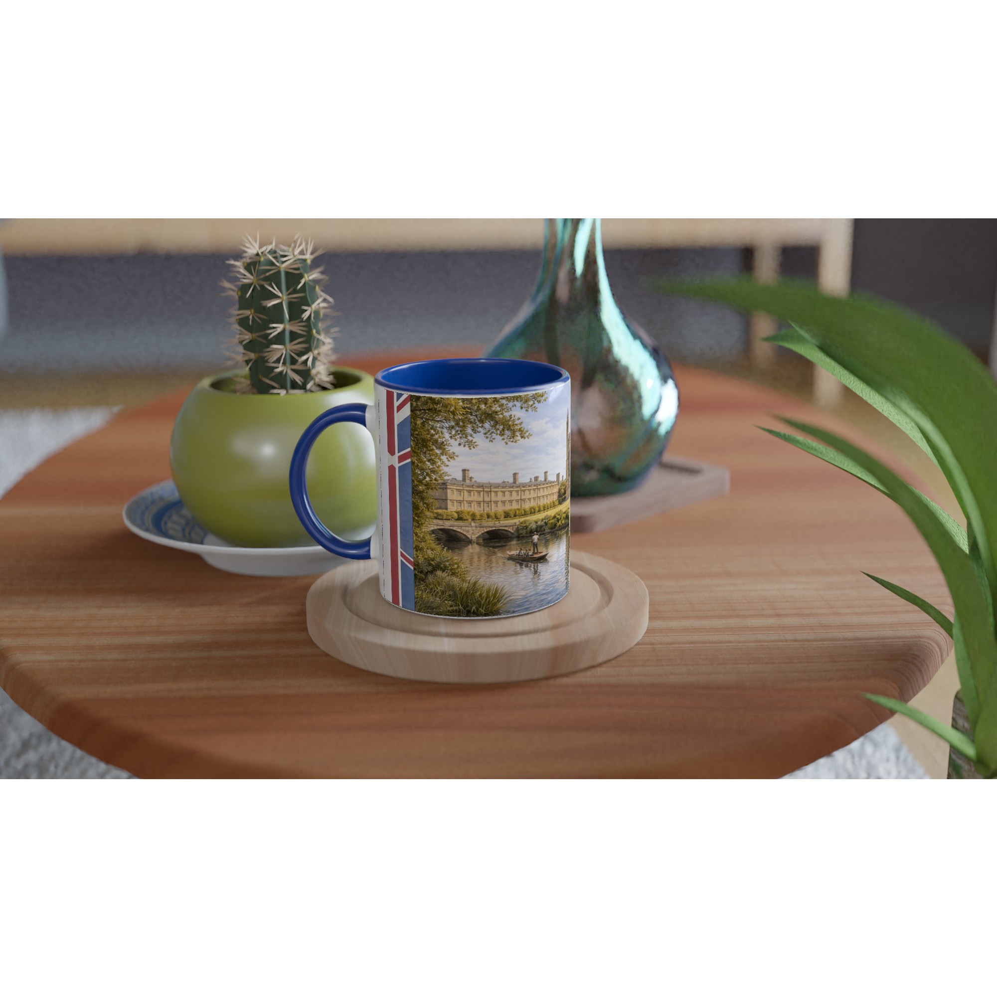 Cambridge Aquarell Tasse 330 ml aus der Serie English City Portraits mit Colleges, River Cam, Altstadt und dezenten England-Flaggenelementen Cambridge Aquarell Tasse 330 ml aus der Serie English City Portraits mit Colleges, River Cam, Altstadt und dezenten England-Flaggenelementen