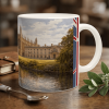 Cambridge Aquarell Tasse 330 ml aus der Serie English City Portraits mit Colleges, River Cam, Altstadt und dezenten England-Flaggenelementen