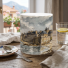 Saint-Malo Tasse 330 ml mit Stadtmauer, Atlantikküste und historischem Stadtbild im Aquarellstil