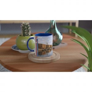 Liverpool Aquarell Tasse 330 ml aus der Serie English City Portraits mit Waterfront, Albert Dock, Skyline und dezenten England-Flaggenelementen