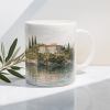 Lago Maggiore Tasse 330ml mit italienischer Villa, Zypressen und ruhiger Seelandschaft als Rundumgrafik