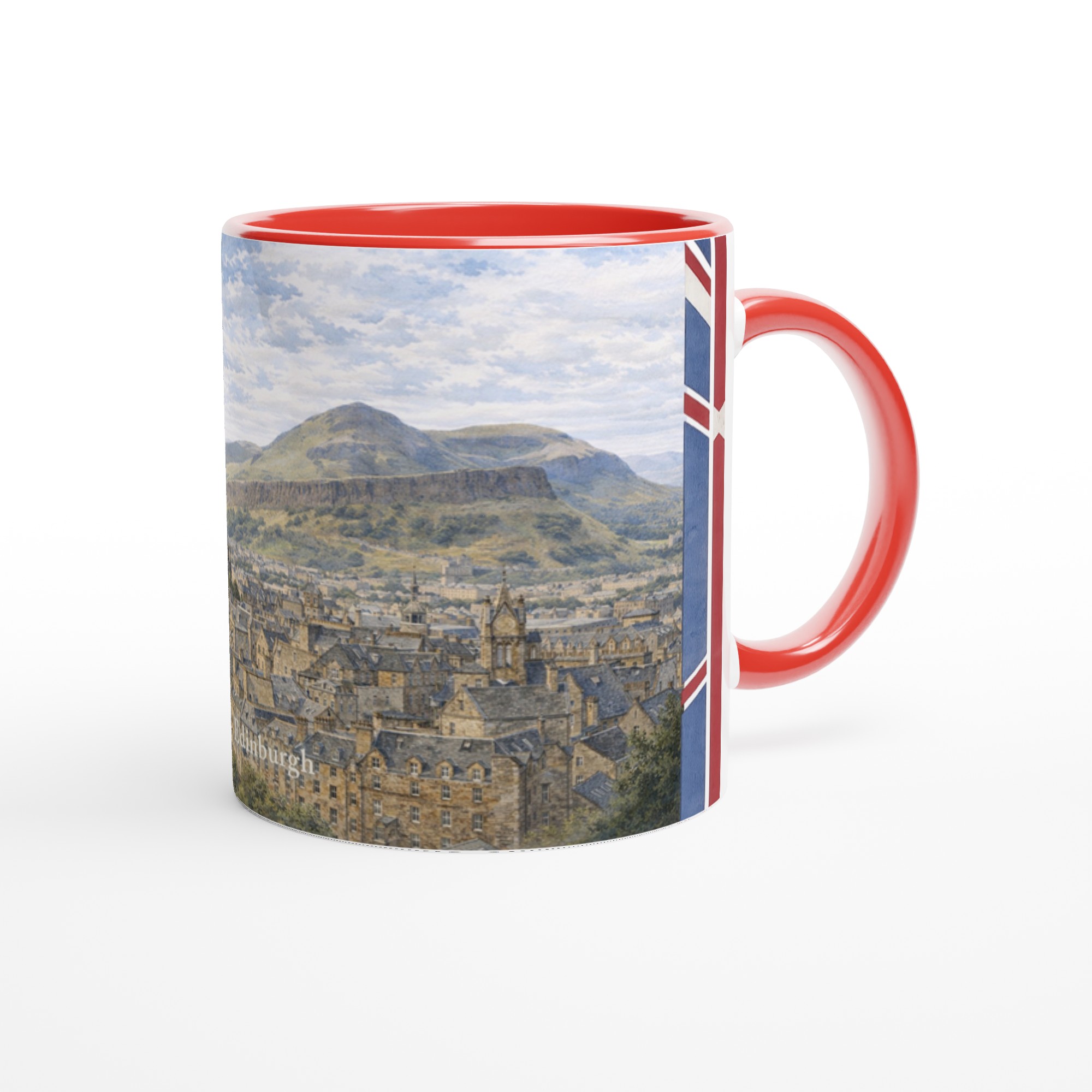 Edinburgh Aquarell Tasse 330 ml aus der Serie British City Portraits mit Castle, Altstadt, Kirchtürmen, Hügeln und dezenten schottischen Flaggenelementen Edinburgh Aquarell Tasse 330 ml aus der Serie British City Portraits mit Castle, Altstadt, Kirchtürmen, Hügeln und dezenten schottischen Flaggenelementen