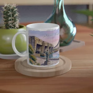 saint nazaire tasse, saint nazaire souvenir, frankreich tasse, hafen tasse frankreich, maritime tasse, leuchtturm tasse, brücke tasse, atlantik tasse, aquarell tasse frankreich, keramikbecher 330 ml, küstenstadt tasse, frankreich souvenir tasse, hafenstadt becher